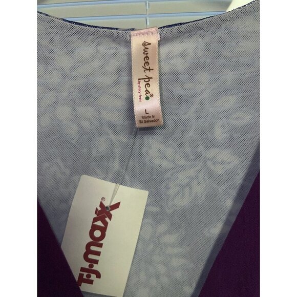 Sweet Peas Blue Floral Dress -- Large - Picture 7 of 10